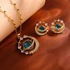 ZAKOL New Universe Planet Shiny Zircon Stud Earrings for Women Korean Fashion Aesthetic Zircon Ear Accessories