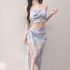 Split Swimsuit Women's Bikini Three-piece Seaside Vacation Conservative Belly Cover Slimming Hot