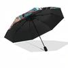 1pc Outdoor Umbrella with Anime Girl Design - Automatic Opening/Closing, Portable 3-Fold Design, 8-Rib Iron Frame - Perfect Gift for Fans, Travel