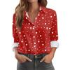 Women's Shirt Blouse Print Button Long Sleeve Casual Basic Shirt Collar Regular Top