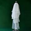 Tiered Wedding Veils Shoulder Back Coverage Breathable Tulle Bridal Veils Headpiece WithInvisible Hair Pin for Wedding