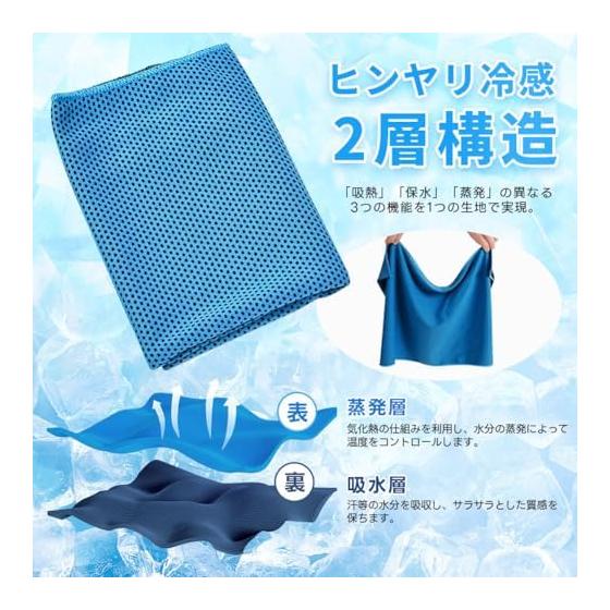 Cooling Towel, 30x100cm, Cool Towel, 1 Piece, UV Protection Large Size, Cooling Towel, Super Absorbent, Neck Cooling Goods, Made of Cooling Fibers,