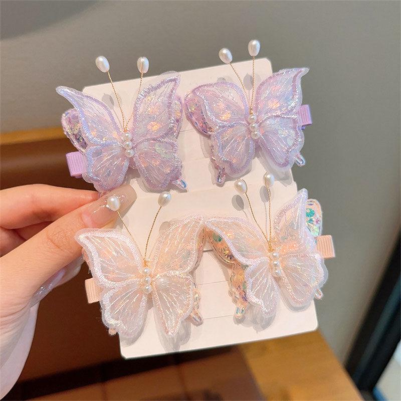 Children's butterfly hair clip for little girls, no harm to hair princess hair clip for girls, broken hair clip for baby hair accessories