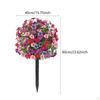 24-Inch Violet Flower Garden Stake for Outdoor Decoration And Accessories