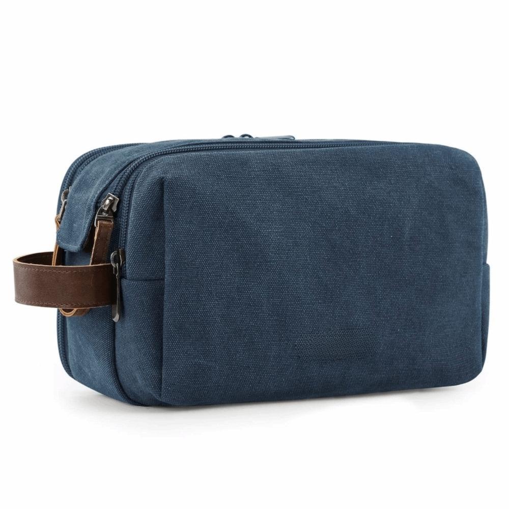 

Large Capacity Travel Toiletry Bag Solid Color Makeup Organizer Cosmetic Bag Bathroom темно-синий