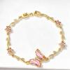 Crystal Inlay Crystal Bracelet Zirconia Women Bracelet Minimalist Look Leaf Bracelet  Dating Outfit