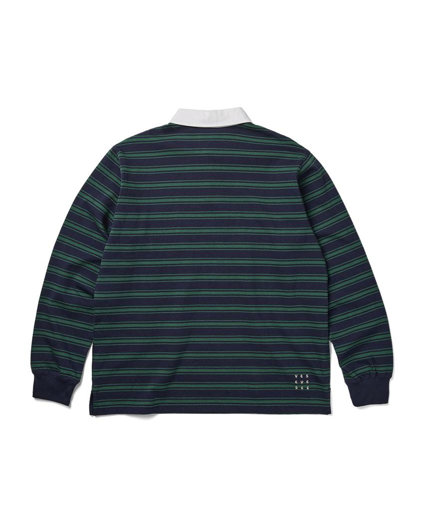 YESEYESEE Stripe Star Rugby Shirt Green