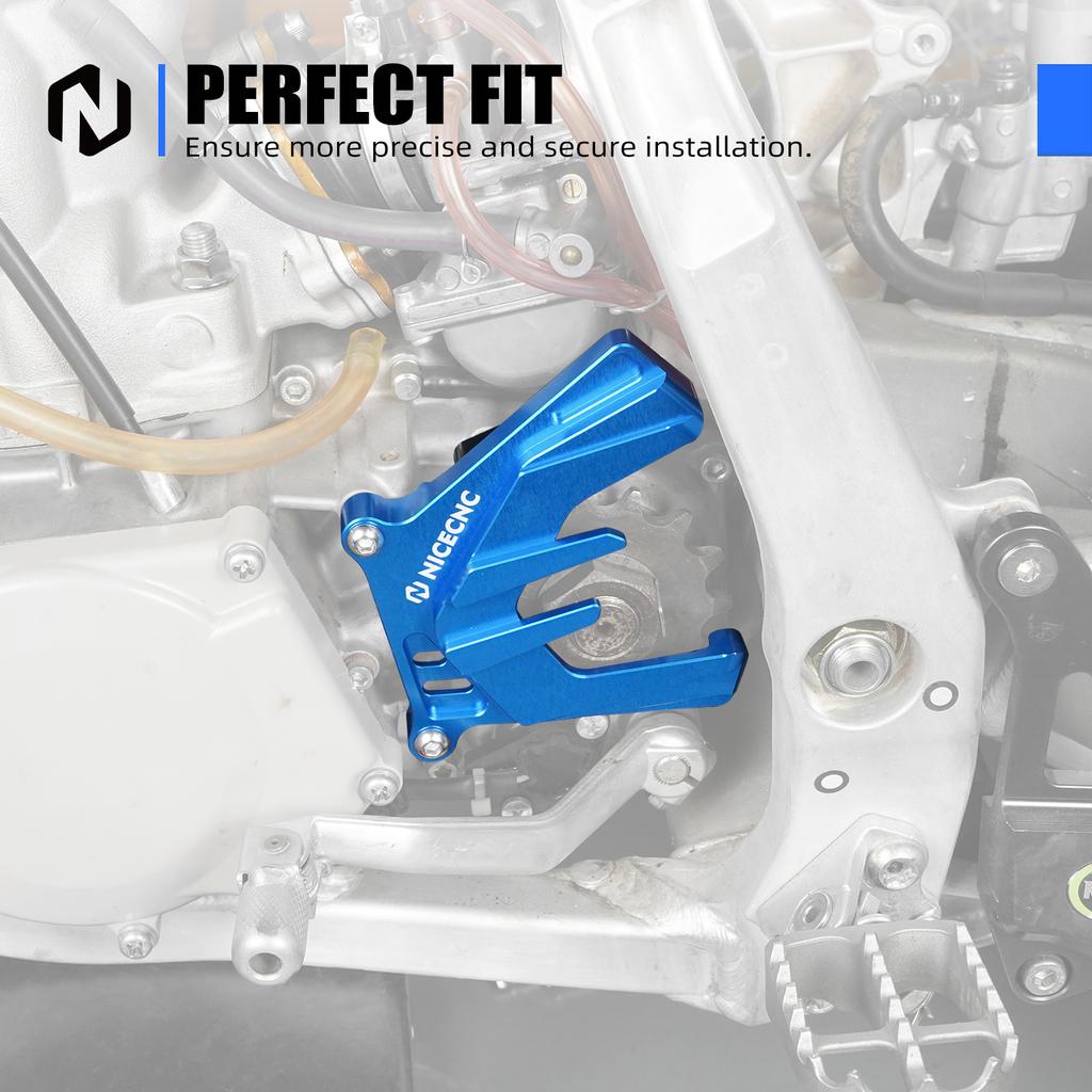 NICECNC For Yamaha YZ250 YZ 250 2000-2024 YZ250X YZ 250X 2016-2023 Motorcycle Sprocket Cover Guard Protector Aluminum 2022 2021