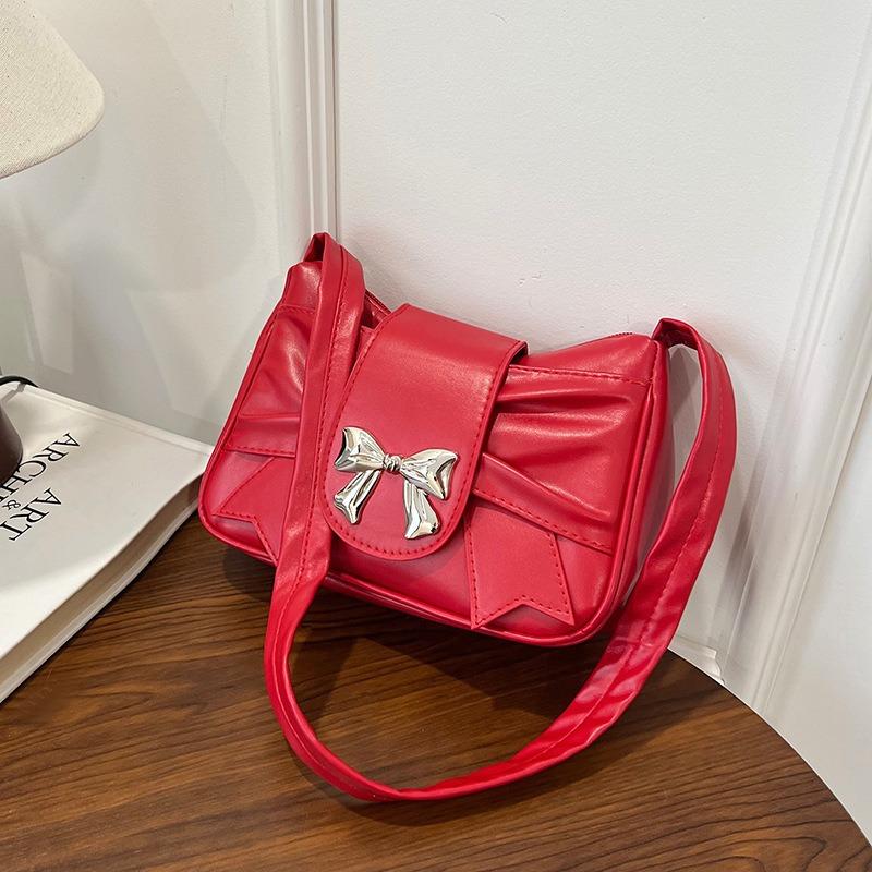 Solid Color Beautiful Niche Armpit Bag New Trendy Fashion Versatile Portable Shoulder Pleated Bag