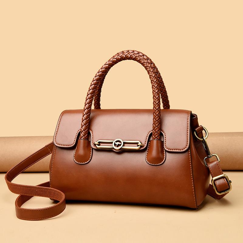 Urban Simple Style Women's Crossbody Bag Handbag Shoulder Bags Retro Large Capacity Soft PU Leather Tote Bag for Daily Use