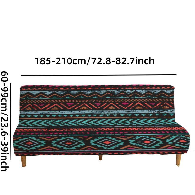 Printed Sofa Bed Cover Colorful Geometric Pattern Elastic Sofa Bedspread For Living Room Bedroom Sofa Bed