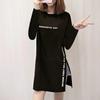 T-shirt Lunghe Stampate Estive Donna Larghe Spacco Top Femme T-shirt Manica Corta Maglietta da Donna