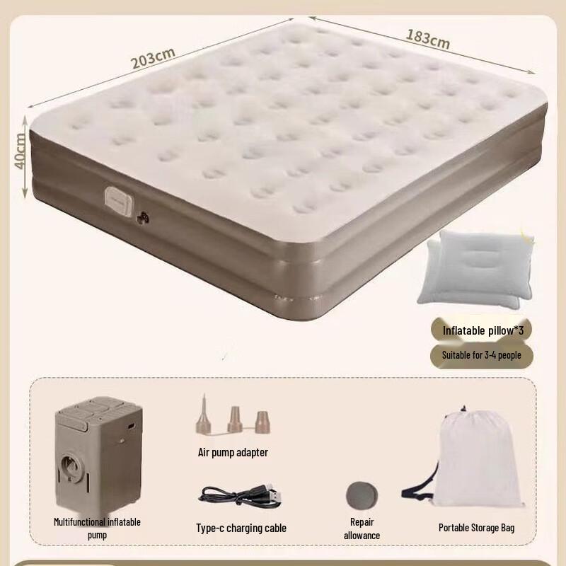 OEING Camping Inflatable Mattress 3-Person