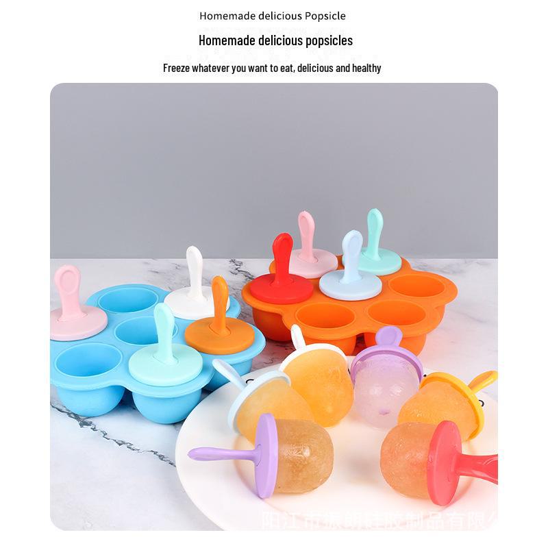 Stampo per ghiaccioli in silicone a sette fori per gelati fatti in casa - Vaschetta per il ghiaccio per uso alimentare