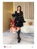 2025 Spring Fashion Print Chiffon Dress with Flared Sleeves for Plus Size Women