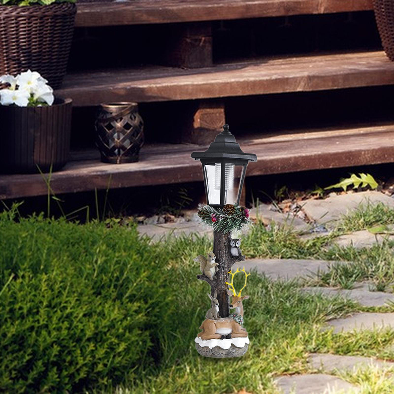 

Животное Уличная Садовая Статуя Смола Скульптура с Солнечными Фонарями Декорация Современный Подарок Ремесла Deer and Rabbit