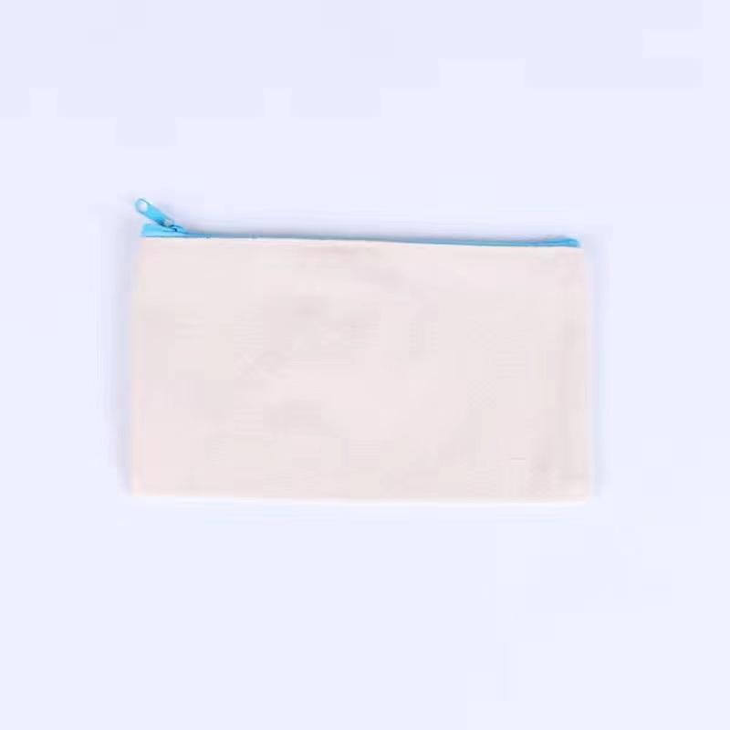 3/5/10 Pcs/Lot Student School Canvas Zipper Storage Bags DIY Blank Craft Cosmetic Ziplock Cotton Pouches for Pencil 21x12cm