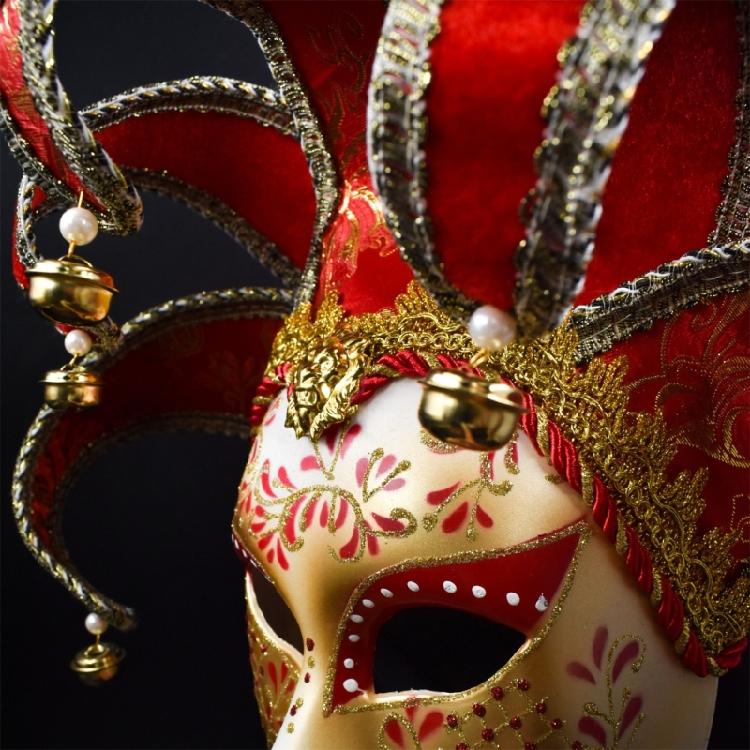 Maškarní maska Maska na celý obličej Maska na Mardi Gras Benátská maska Párty maska Jesterova maska Karnevalová maska Halloweenská maska