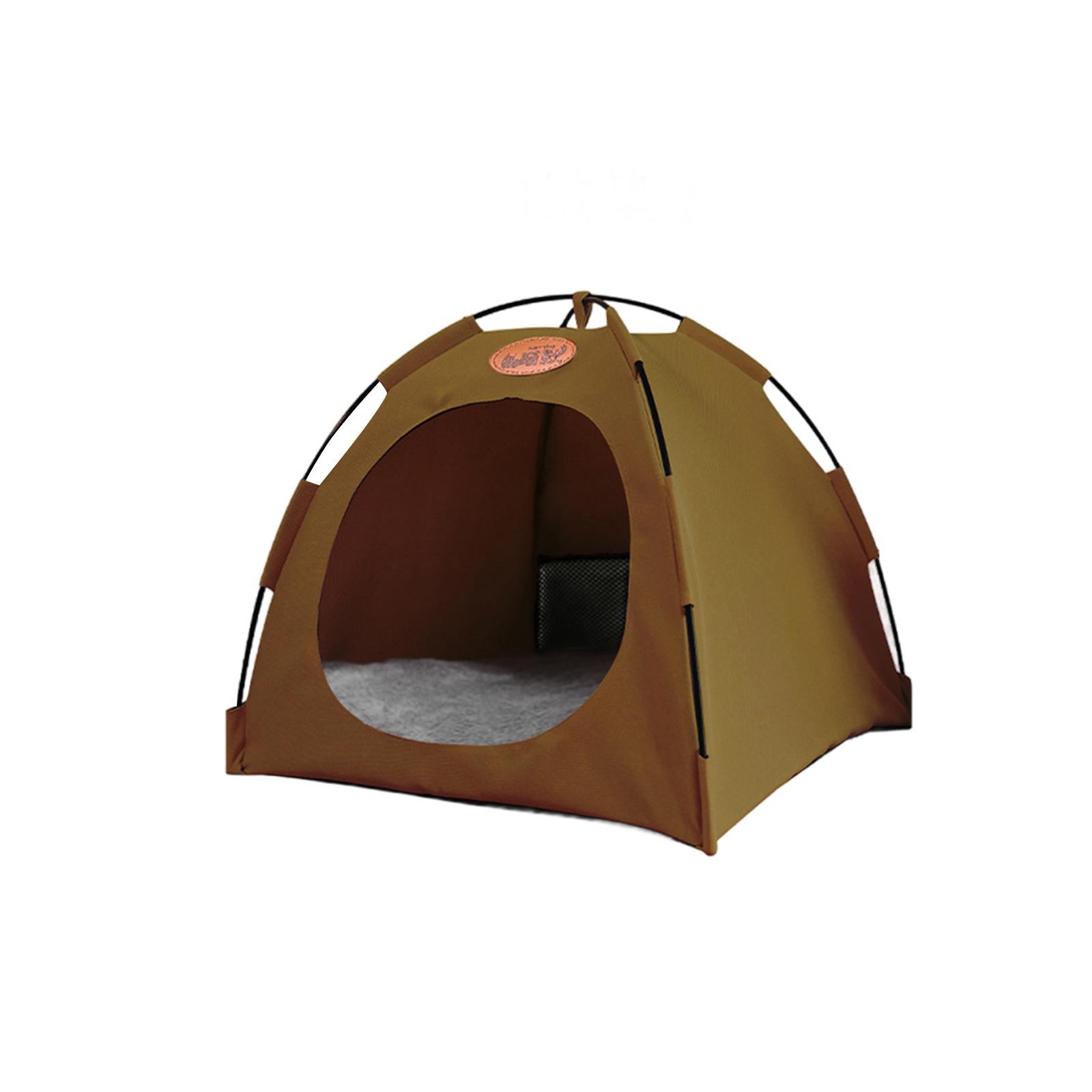 

Лежанка для питомца Съемная и моющаяся Полузакрытая палатка Лежанка для кошки Лежанка для собаки Складная One Size кофейный