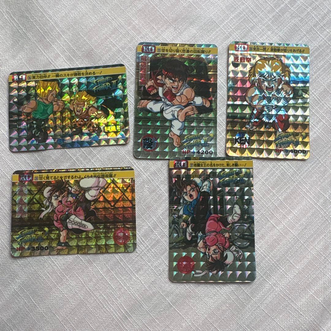 Used Street Fighter II Double KO Card Set of 5