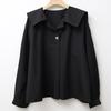 Shop   Women Chilling Collar Button Half Open Daily Long Sleeve Shirt Blouse Dgb