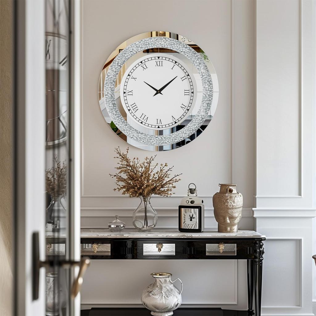 Artloge Wanduhr Stilvolle Wohnzimmer-Wanddekoration Innenuhr Badezimmer Modern Skandinavisch Großes Einweihungsgeschenk Stilles Zifferblatt Analog Dekoration