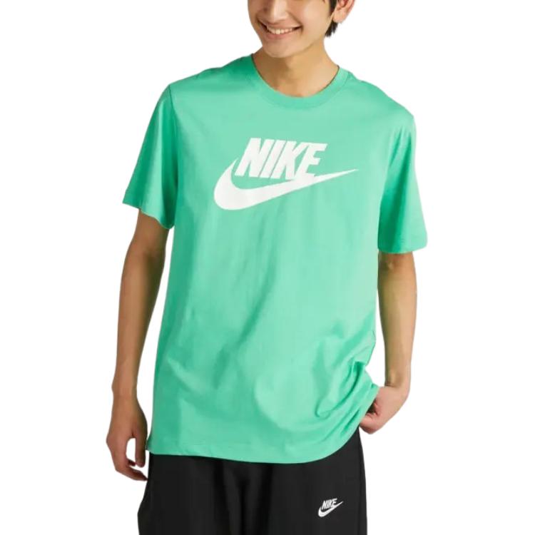 

Nike Swoosh Printed Round Neck Pure Cotton T-Shirt Men Tops Green DX1986-363 XL