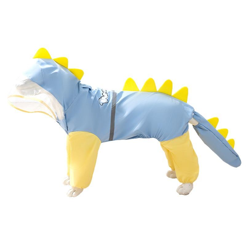Velký Pes Dinosaura Pláštěnka Zlatý Retrívr Čtyřnohé Nepromokavé Oblečení Domácí mazlíček Léto Vše v ceně S Ocasem Trojrozměrný Déšť Pončo