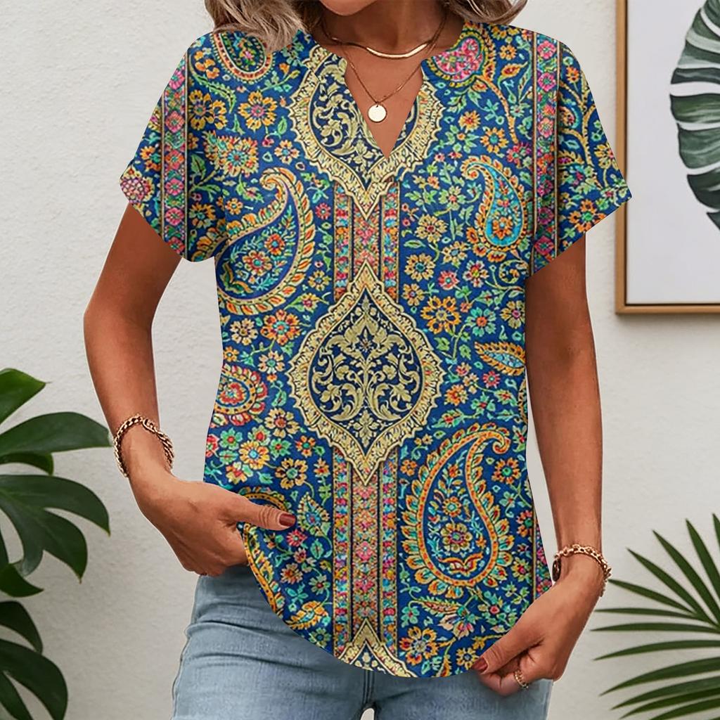 Damen Oberteile Kurzarm T-Shirts Sommer V-Ausschnitt Hemden Arbeitsblusen Business Tuniken