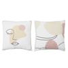 Arty pastel face decorative pillow 40x40 cm