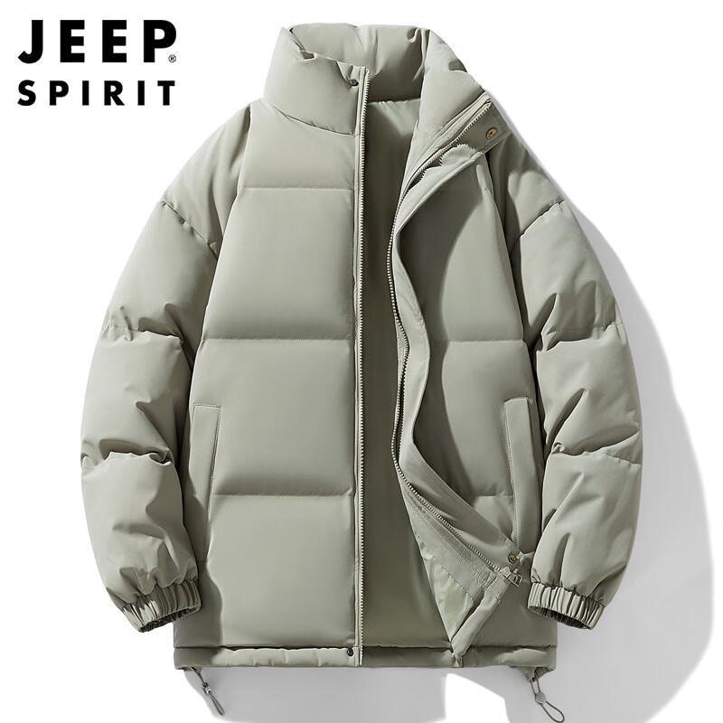 

JEEP SPIRIT Men s Stand-Collar Winter Thickened Cotton Jacket XL