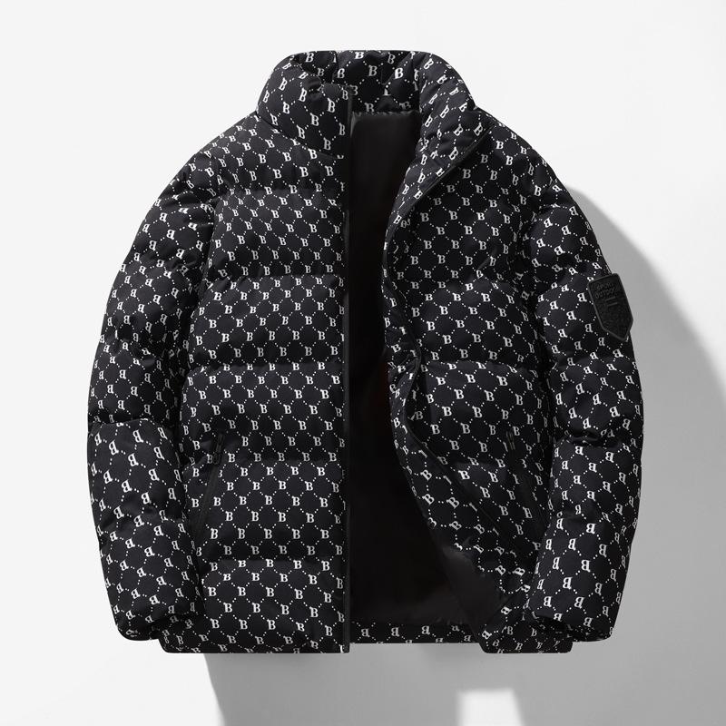 

Cross2025 Men s Autumn/Winter Hooded Windproof Padded Jacket - Thick, Warm, and Fashionable. 5X Large чорний