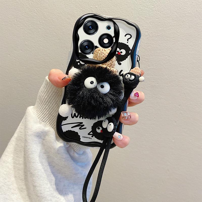 Vivo S18 Pro/Y76s/V25 Cute Plush Cartoon Soft Shell Phone Case - Shockproof & All-Inclusive Design