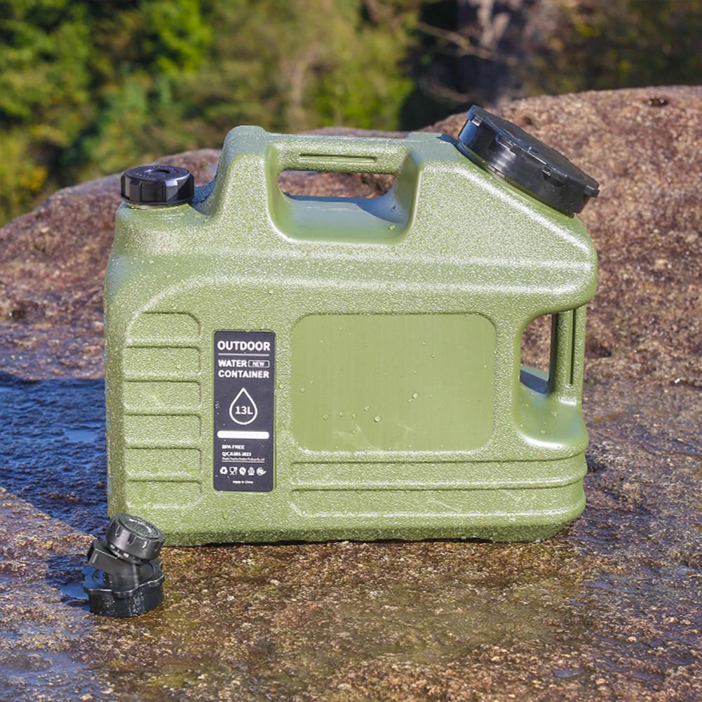 13L Wasserbehälter mit Hahn Tragbarer Wassertank Große Kapazität Trinkwassereimer für Fahrzeug Auto Camping
