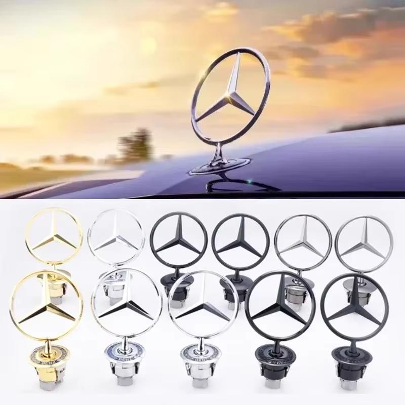 OFK3 For Mercedes Benz C/E/S Class W204 W212 W220 W210 W221 Car Front Ornaments Bonnet Logo Accessories