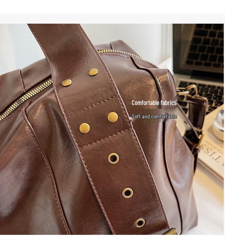 Women's Large Capacity PU Leather Crossbody Shoulder Bag - Versatile and Casual for Outdoor and Commuter Use