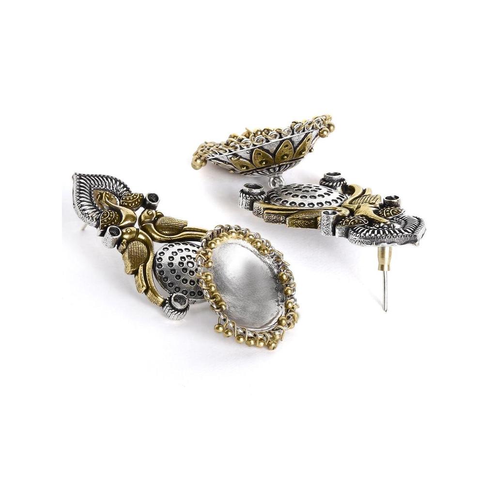 Oxidised Jhumka Earrings Stylish Boho Trendy Jewellery Gift for Women & Girls