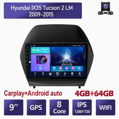9 Inch Android Car Radio Carplay For Hyundai IX35 Tucson 2 LM 2009-2015 Car Multimedia Video Player GPS Navigation WIFI 4+64GB