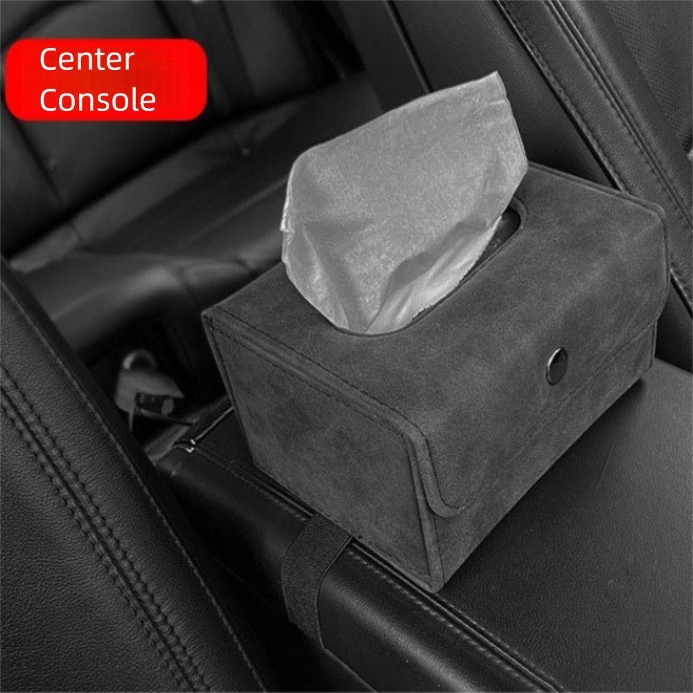 Center Console Car Sun Visor Folding Design Car Tissue Box Backseat Tissue Case  Car Accessories