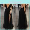 Elegant Women Party Sling Evening Dress With Deep V-neck And Stunning Backless Design