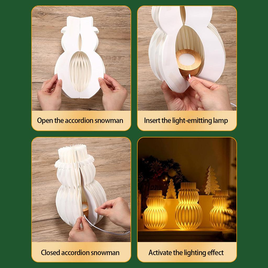Eco Friendly White Honeycomb Snowman Christmas Decoration Snowman Home Accents For Winter Home Shop Window Display