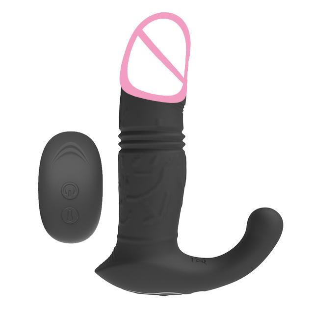 Vibrátor pro muže Dildo Ženy Mužská masturbátor Masážní přístroj prostaty Sexuální hračky pro dospělé Gay Teleskopické Dual Motors Anální anální kolík