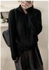 Women's Lapel Cable Knit Cardigan Sweater - Single-Breasted, Solid Color for Early Autumn 2026