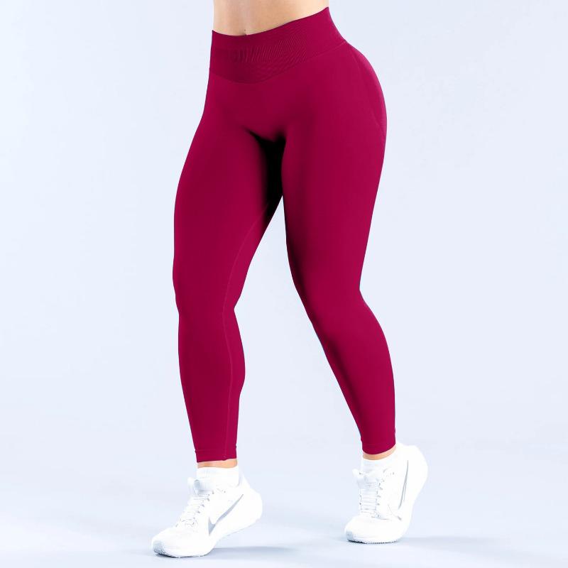 Matting Seamless Yoga Pants Three-section Waist Pleated Hip Lift Fitness Trousers Low Waist Yoga Trousers