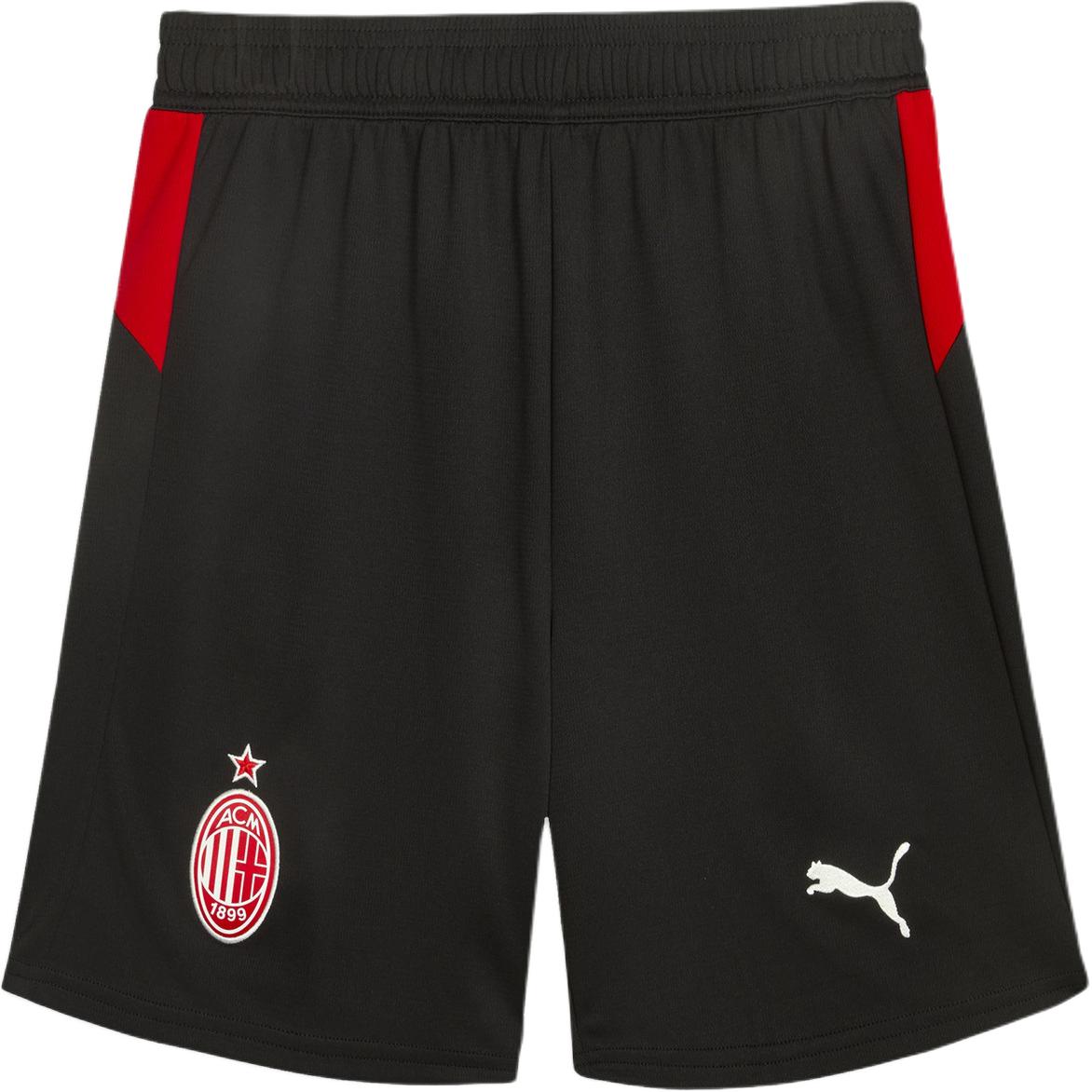 

Puma X AC Milan Collaboration ACMSHORTS SS25 DryCELL Replica Fashion Comfortable Soft Quick-Dry Lace-Up Football Shorts Men shorts Black Red 779987-04 S