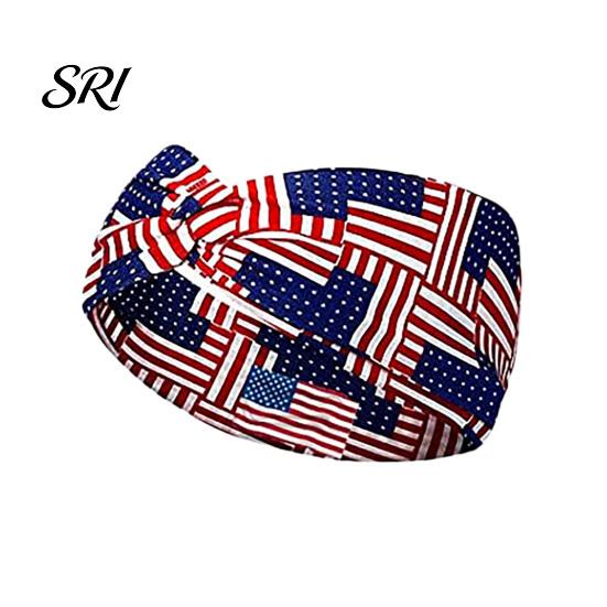 Diadema de Tela con Estampado de Bandera Suave para el Día de la Independencia con Estrellas Accesorios para el Cabello Americanos Diseño de Rayas Diadema Patriótica Festiva Accesorios Julio