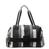 Large capacity striped travel bag, short commute, hand carry, shoulder oblique span fitness bag, simple storage travel bag