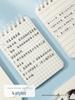 A7 Mini Flip-up Lined Notebook: Portable Memo & Vocabulary Book