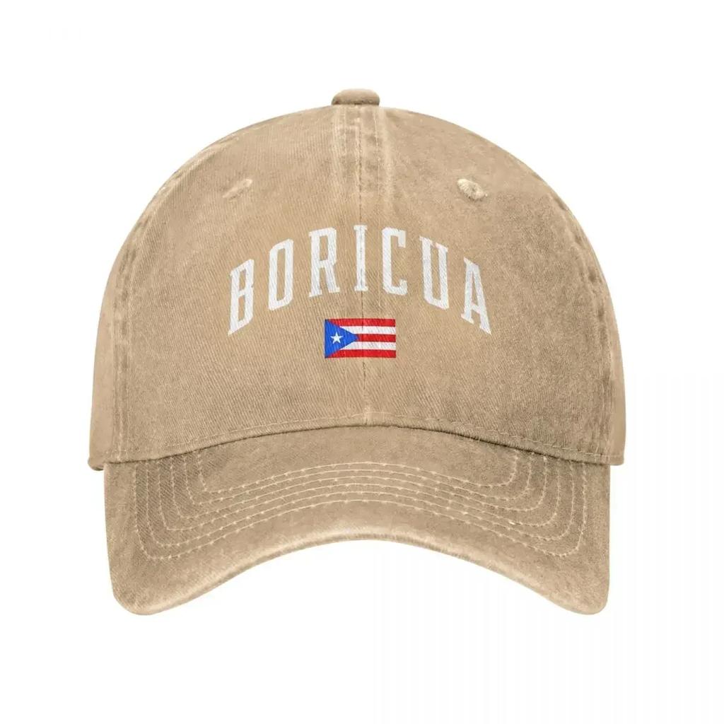 Boricua Puerto Rico Rican Baseball Caps Casual Distressed Washed Snapback Hat for Men Women Outdoor Summer Caps Hat