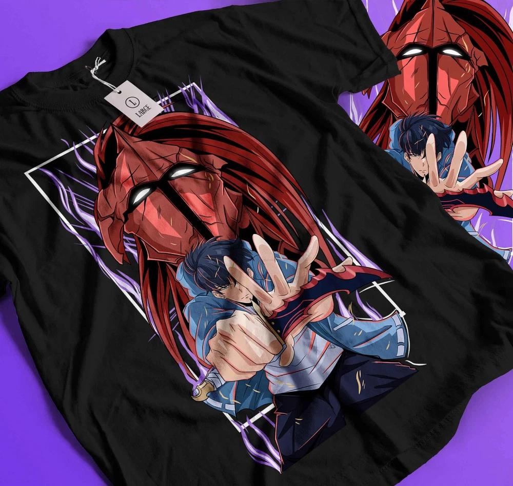 Solo Leveling Anime Sung Jinwoo Shadow Extraction Black TShirt S
